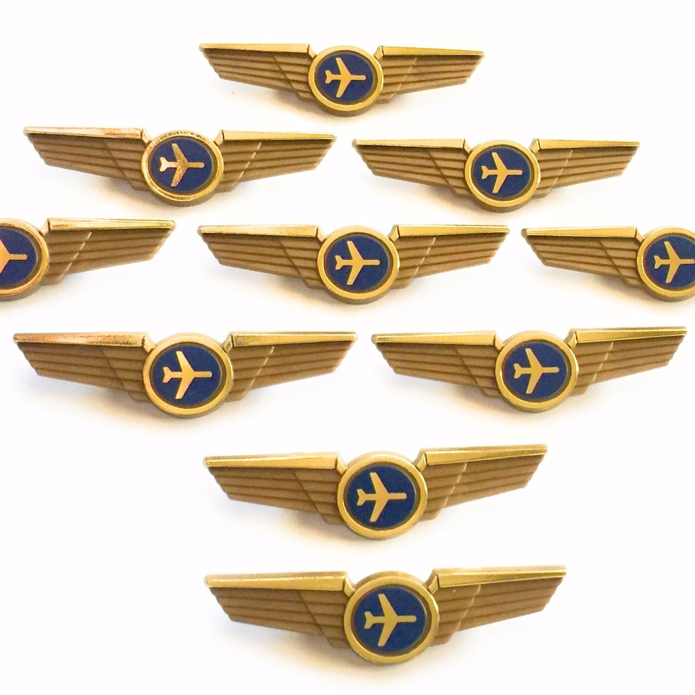 Aviator Kids Airplane Pilot Wings Plastic Pins